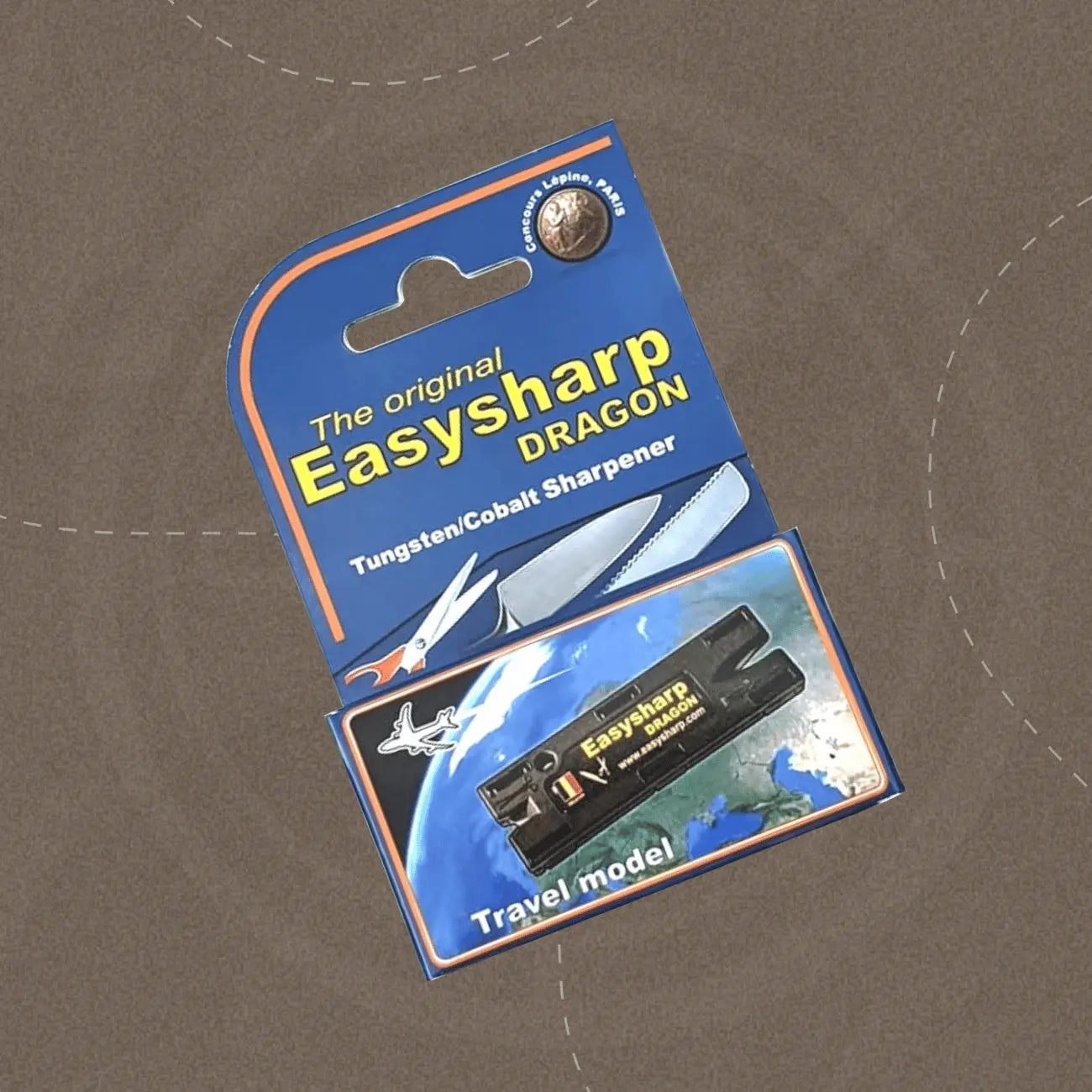 Avant de la boite de l'aiguiseur de voyage Easysharp Dragon