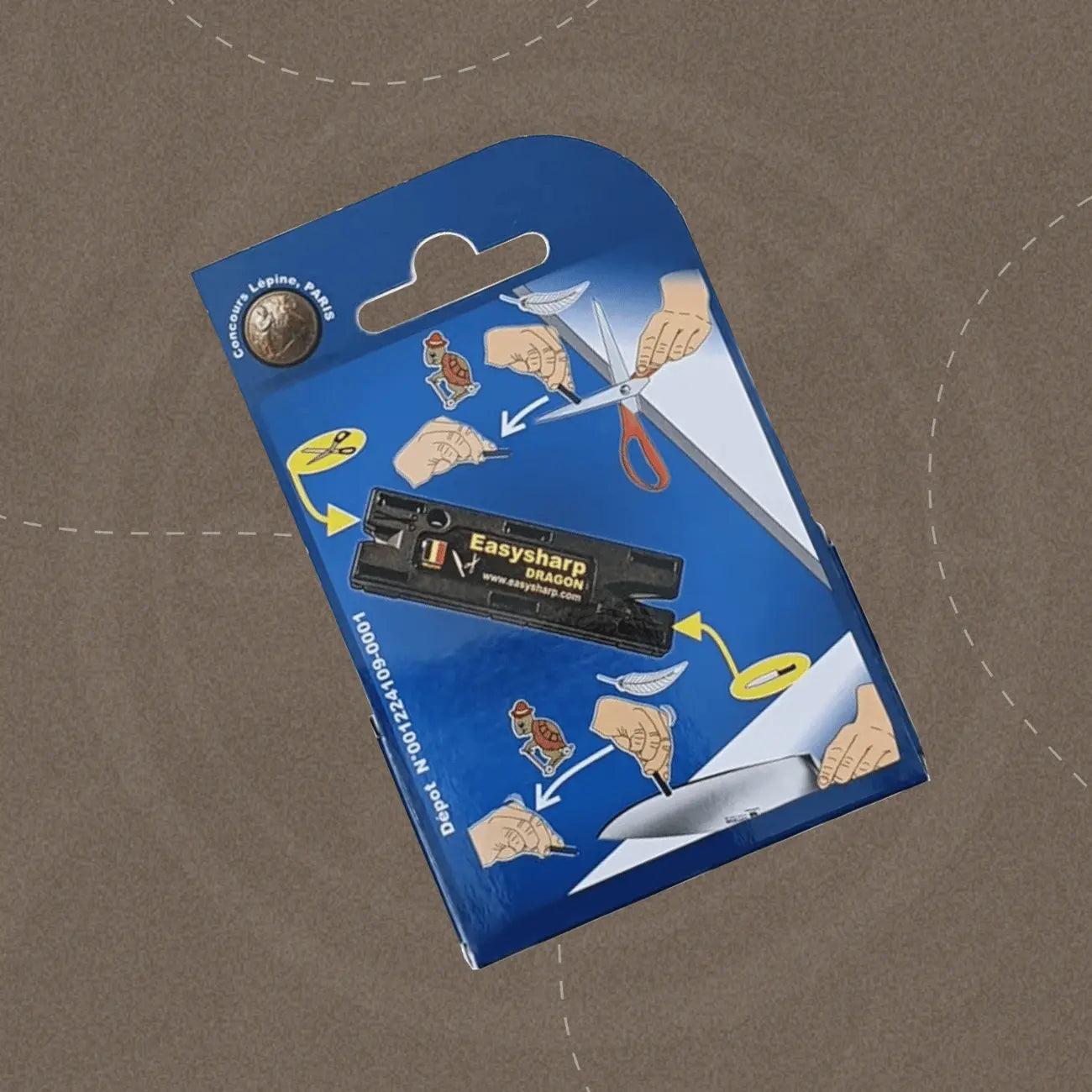 Arrière de la boite de l'aiguiseur de voyage Easysharp Dragon