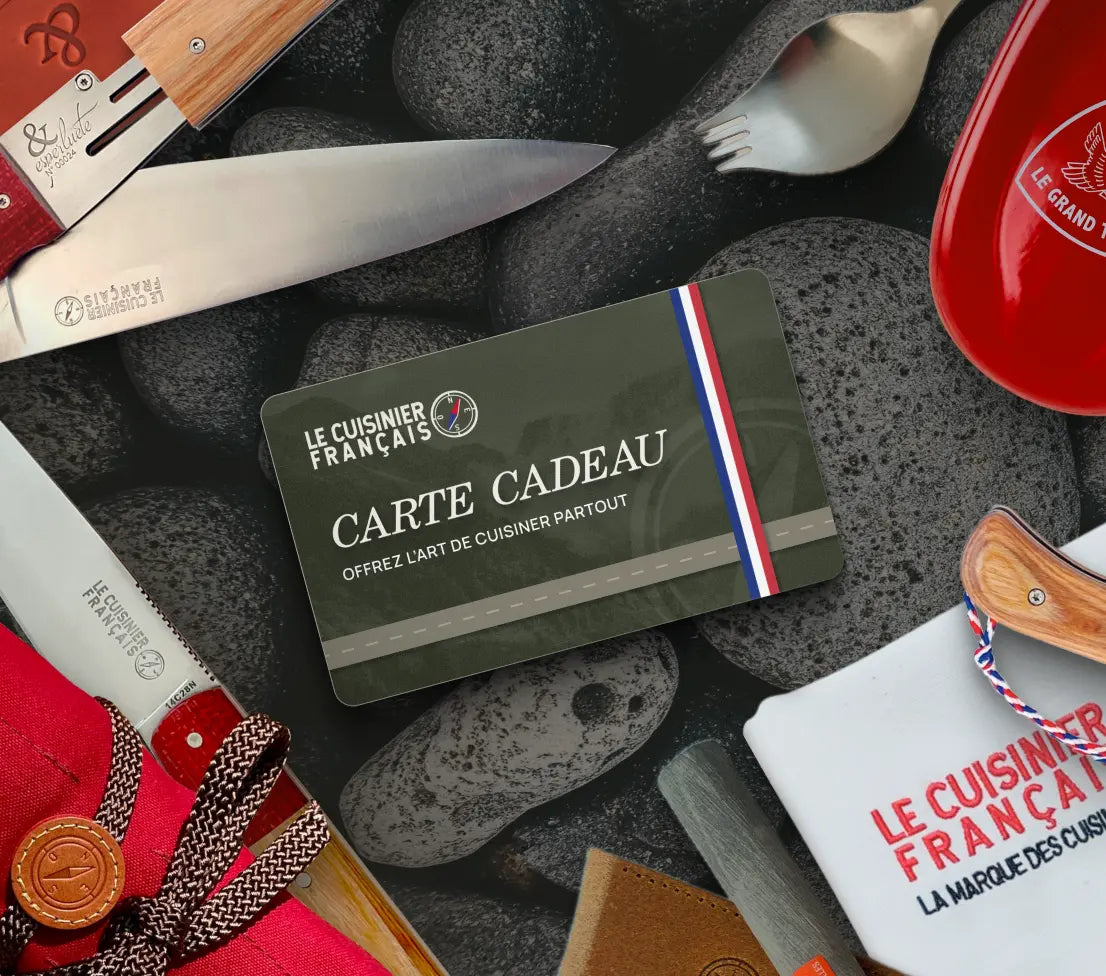 Carte cadeau LCF mise en scène au milieu de produits LCF