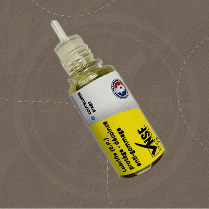 huile de lubrification et protection pour couteau - flacon vu de face ouvert